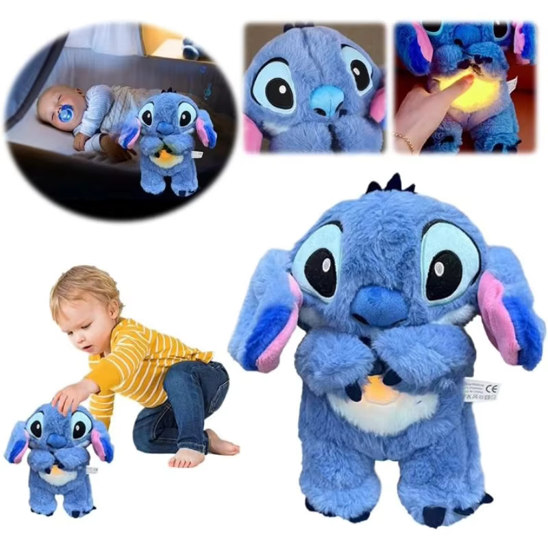 Stitch Bedtime polnjena lutka z migajočimi ušesi, lučko in zvočnim efektom
